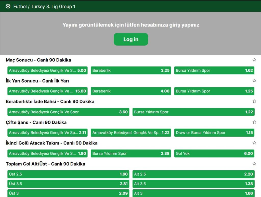 forvetbet spor bahisleri